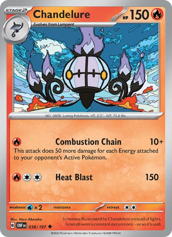 Chandelure — Obsidian Flames #038