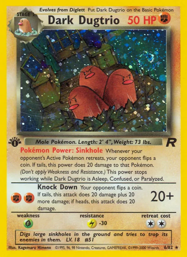 Dark Dugtrio — Team Rocket #6