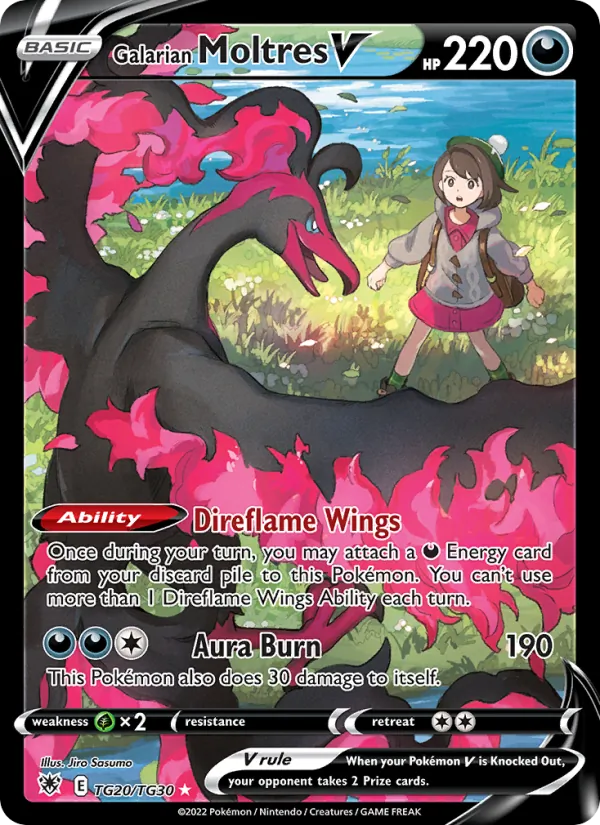 Galarian Moltres V — Astral Radiance Trainer Gallery #TG20