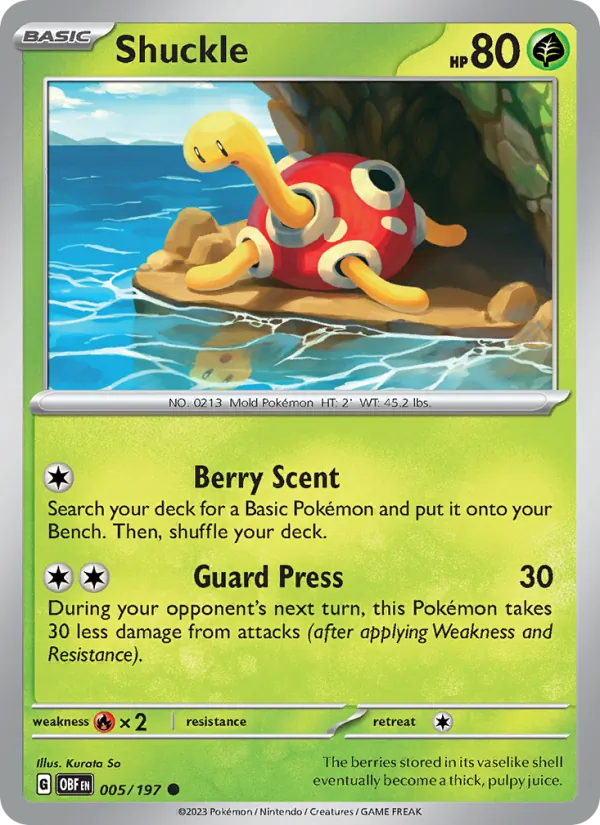 Shuckle — Obsidian Flames #005