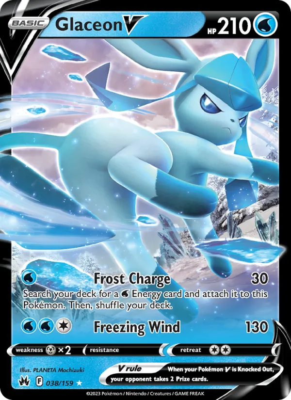 Glaceon V — Crown Zenith #038