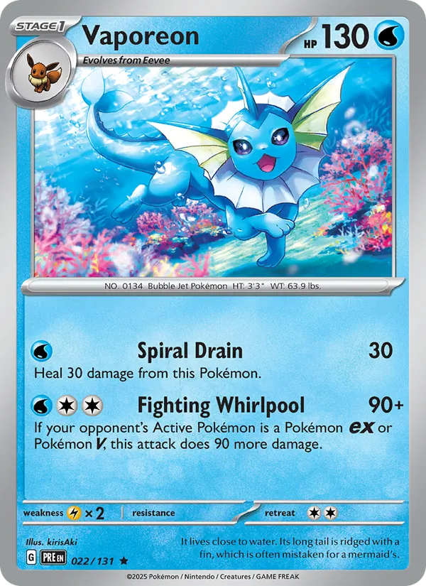 Vaporeon — Prismatic Evolutions #022